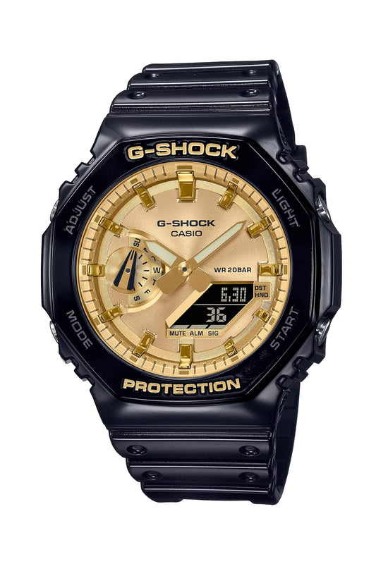 Reloj Análogo-Digital Octagon Carbon Core Casual Dorado de Hombre