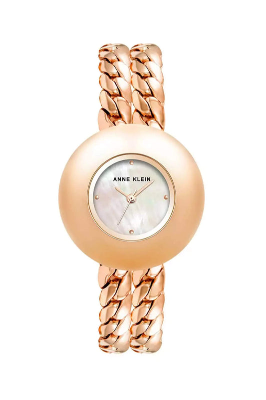 Reloj Análogo Double Chain  Luxury Rosado de Mujer