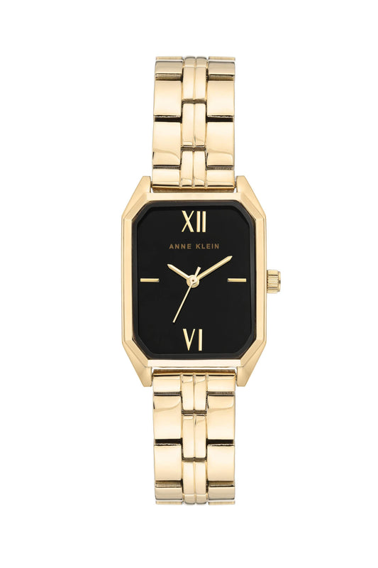 Reloj Análogo Rectangular  Ejecutivo Dorado de Mujer