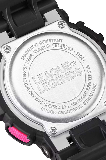 Reloj Análogo-Digital Jinx Colaboracion League of Legends Juvenil Negro de Hombre