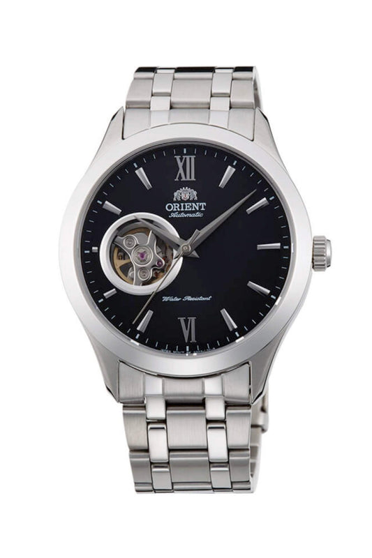 Reloj Análogo Open Heart Plateado Casual de Hombre