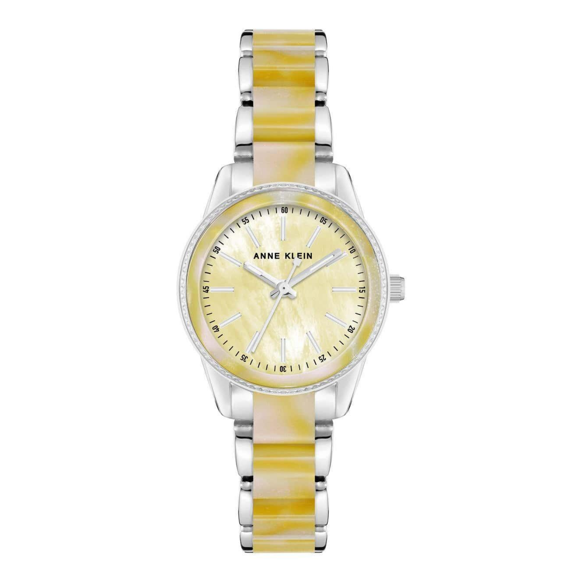 Reloj Plateado y Amarillo Análogo de Mujer