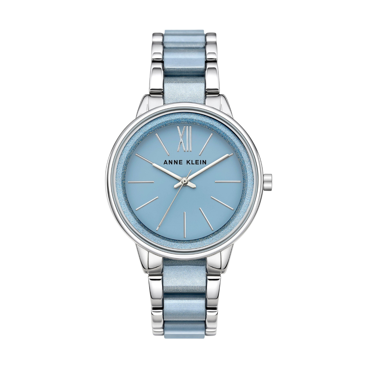 Reloj Plateado y Turquesa Análogo de Mujer