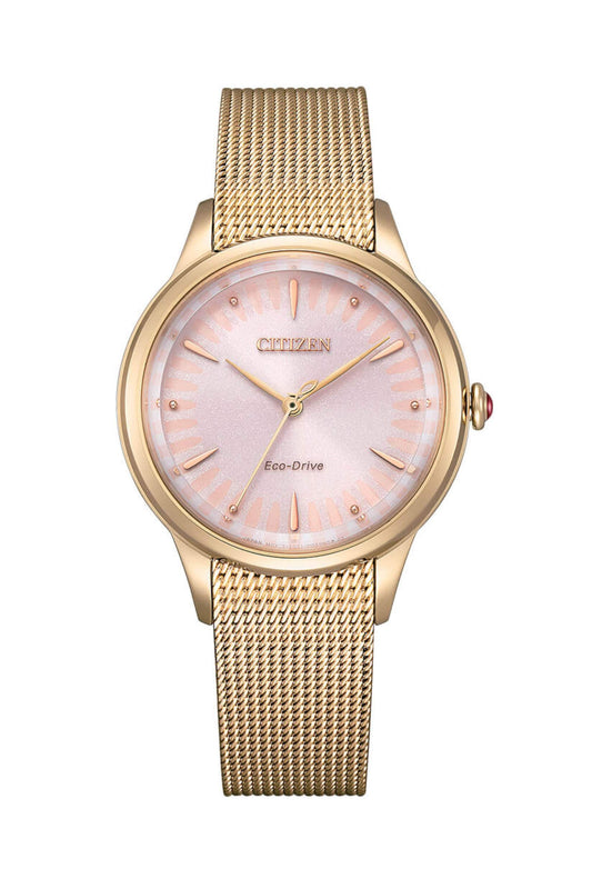 Reloj Análogo Eco Drive Rectangular Casual de Mujer