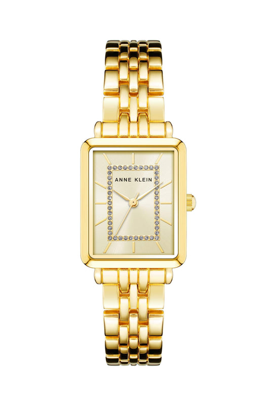 Reloj Análogo Rectangular  Luxury Dorado de Mujer