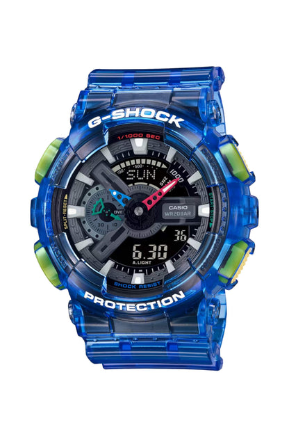 Reloj Análogo-Digital Retrofuturista Vintage Azul de Hombre
