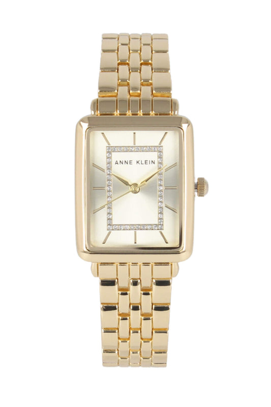 Reloj Análogo Rectangular  Ejecutivo Dorado de Mujer