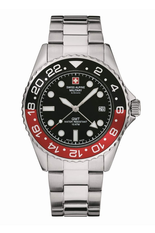 Reloj Análogo Master Diver GMT Ejecutivo Plateado de Unisex