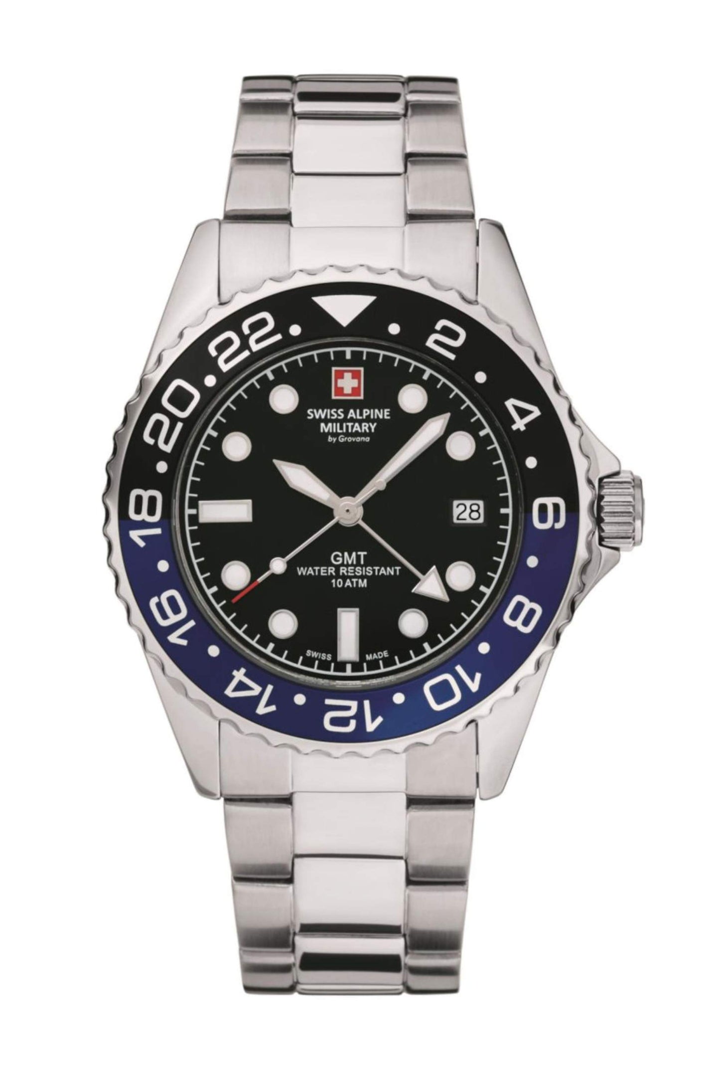 Reloj Análogo Master Diver GMT Ejecutivo Plateado de Unisex