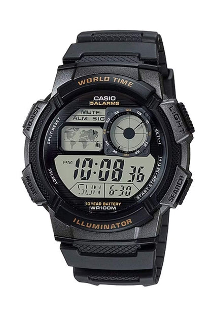 Reloj Digital Illuminator World Time Sport Gris de Hombre