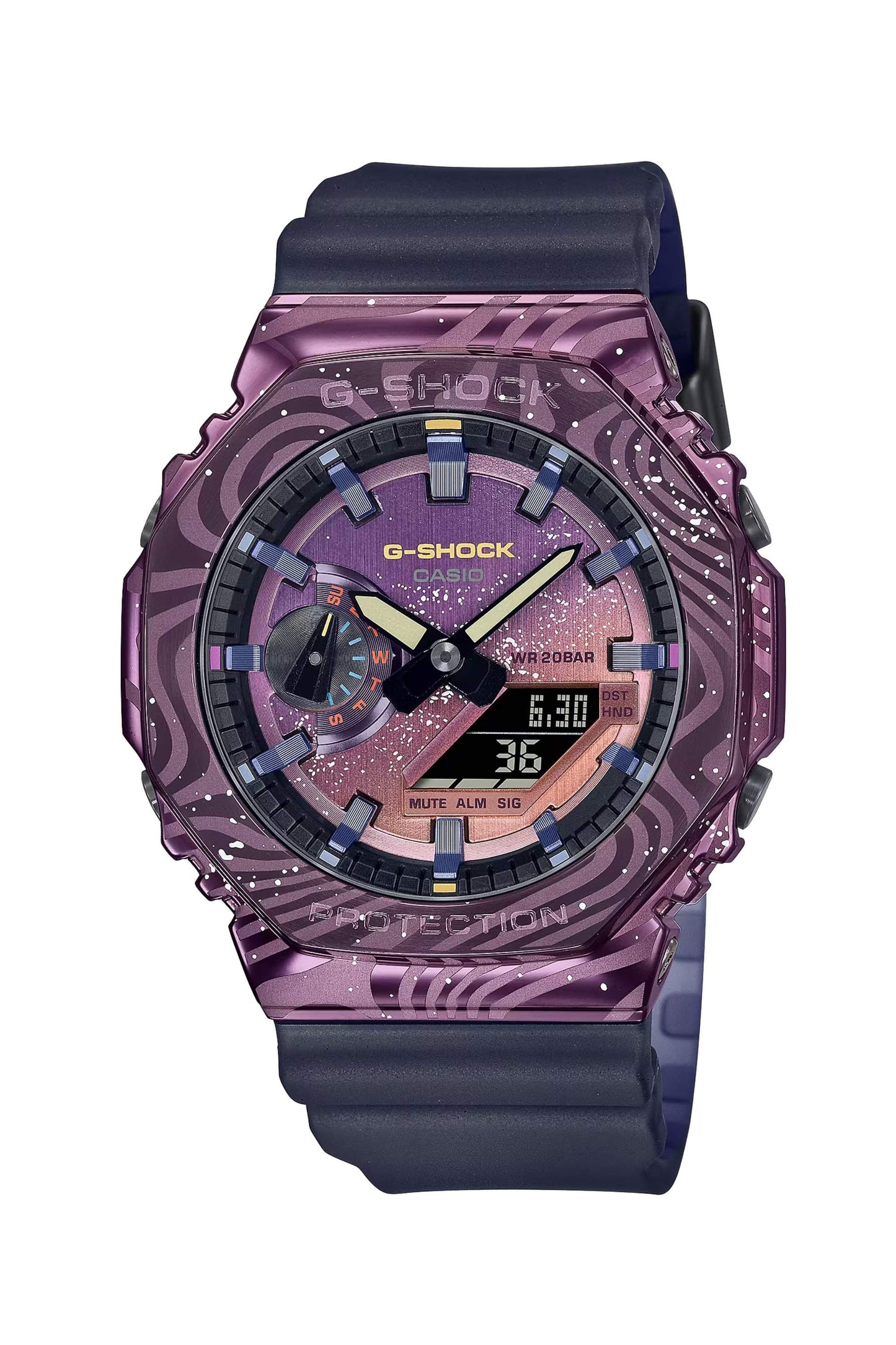 Reloj Análogo-Digital Octagon Bemetal Galaxia Traslucen Casual Gris de Hombre