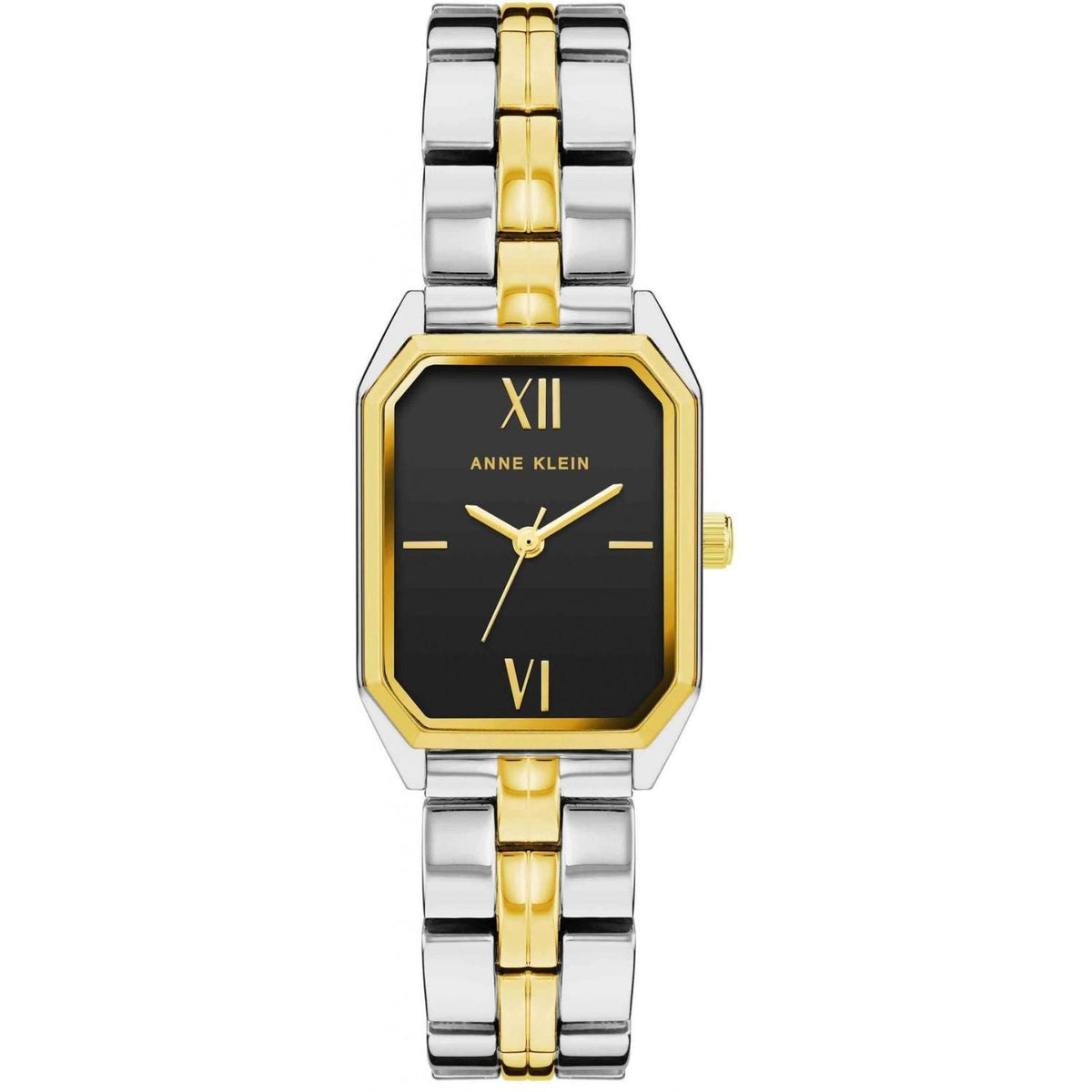Reloj Análogo De Mujer Negro, Plateado Y Dorado