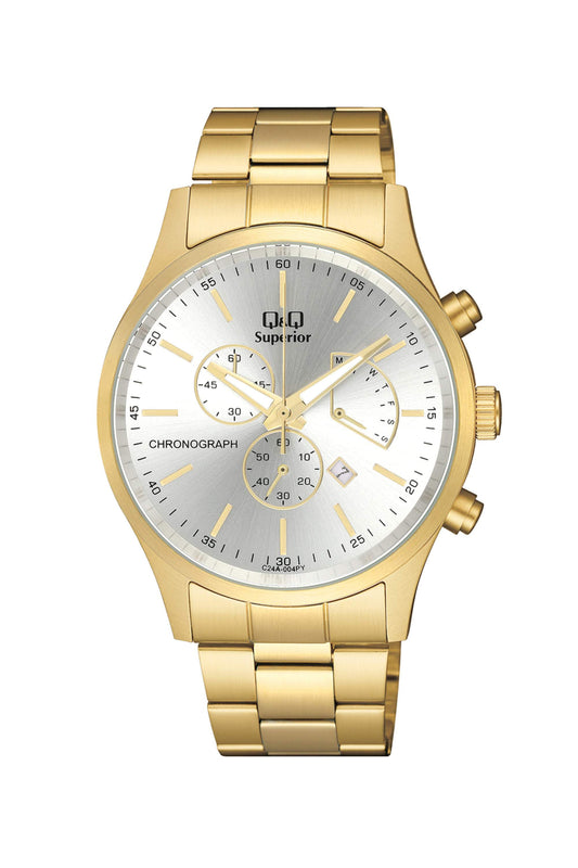 Reloj Análogo Deportivo Dorado de Hombre