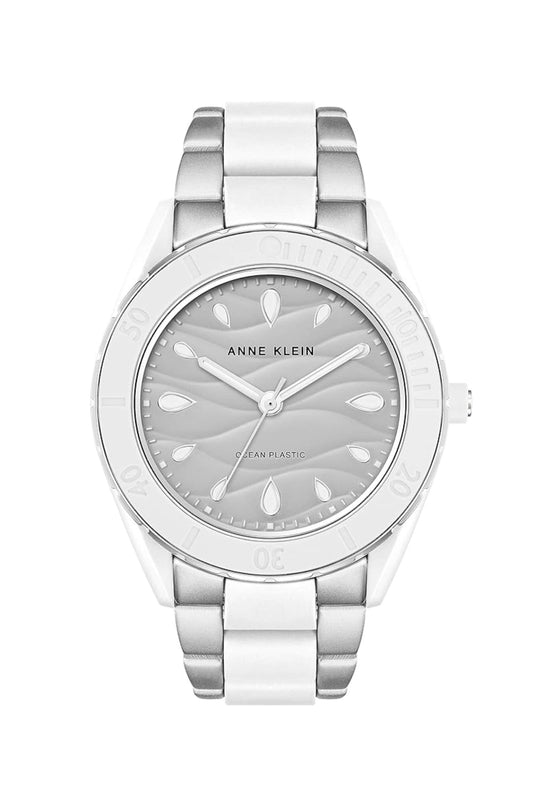 Reloj Análogo Consider-it Solar  Casual Plateado de Mujer