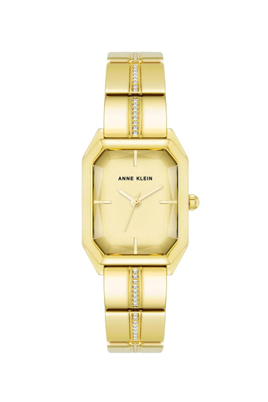 Reloj Análogo Rectangular  Ejecutivo Dorado de Mujer