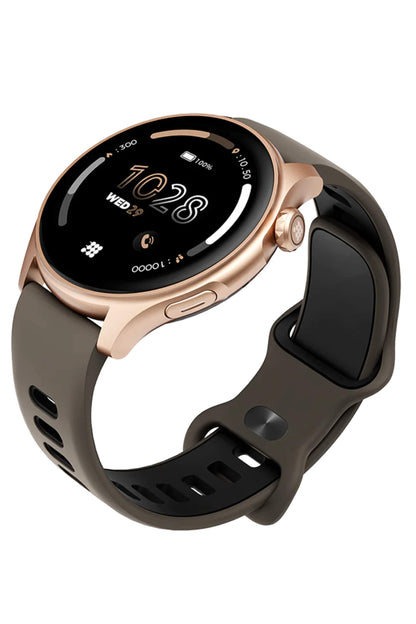 Reloj Digital Smartwatch Aura Dorado y Moca Sport Unisex