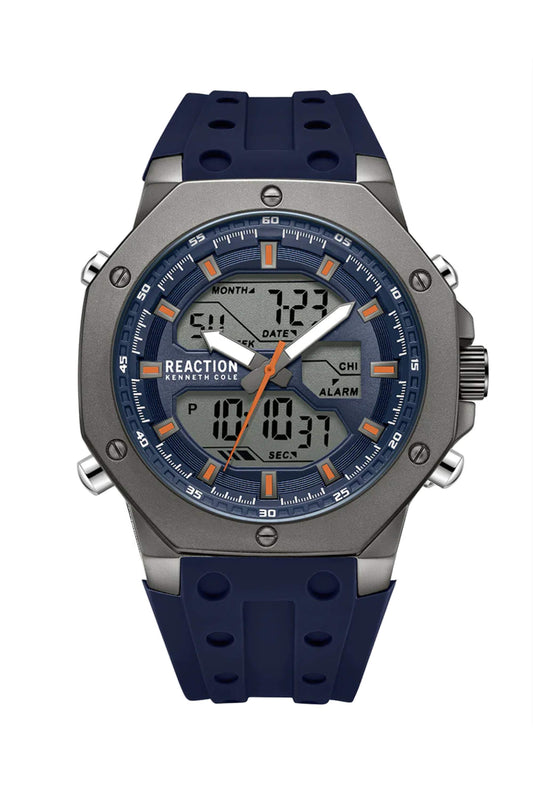 Reloj Análogo-Digital Gunmetal Octagon Sport Plateado de Hombre