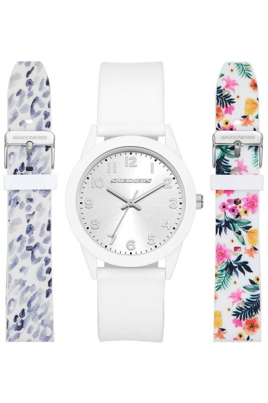 Reloj Análogo Gunmetal Juvenil Blanco de Mujer