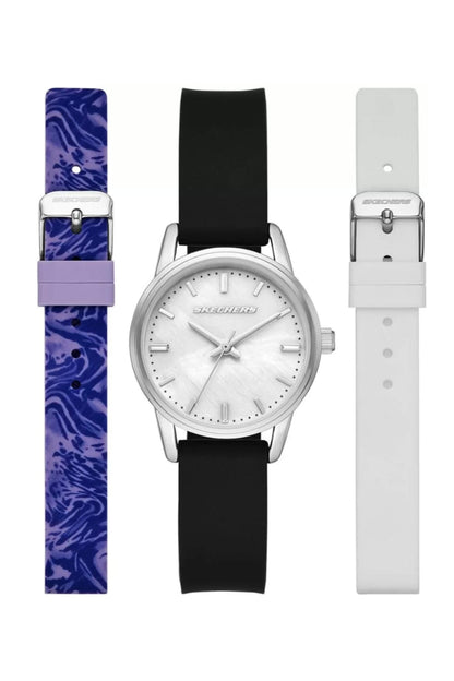 Reloj Análogo Gunmetal Casual Plateado de Mujer