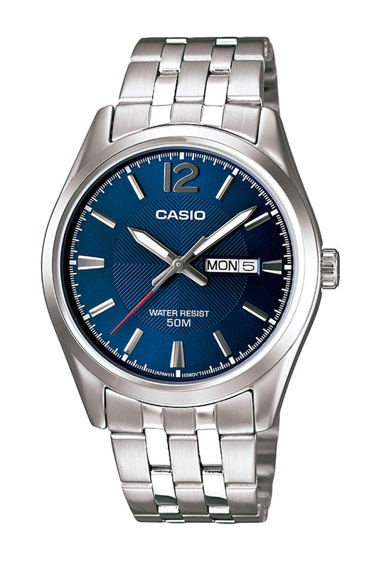 Reloj Análogo Casual Plateado de Hombre