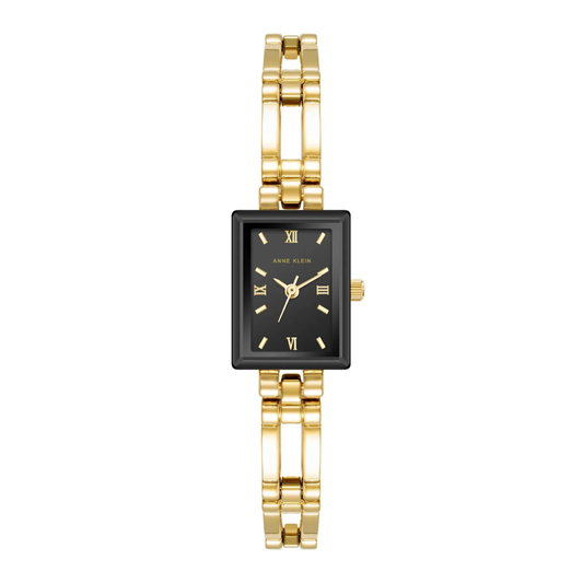 Reloj Dorado y Negro Análogo de Mujer
