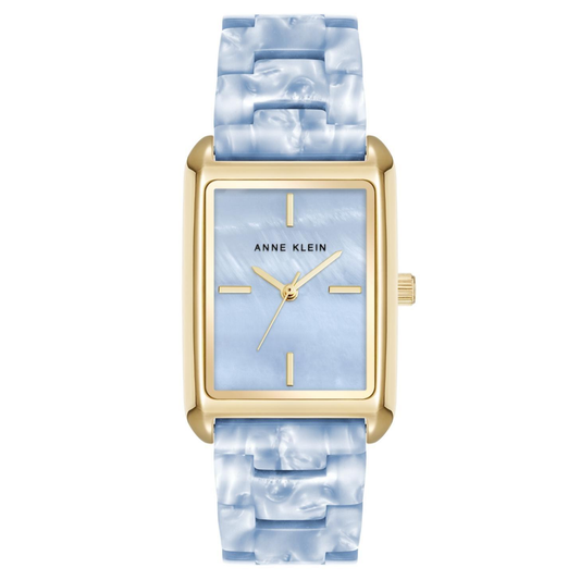 Reloj Dorado y Azul Análogo de Mujer