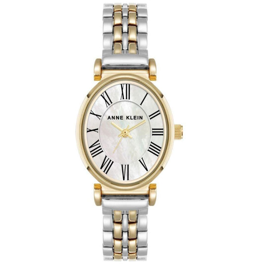 Reloj Plateado, Dorado y Blanco Análogo de Mujer
