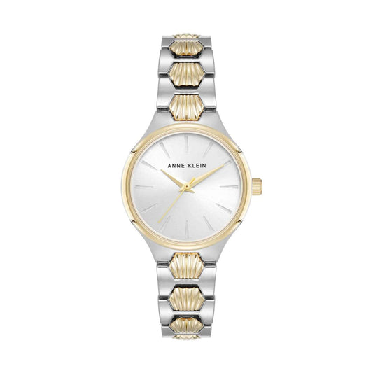 Reloj Plateado y Dorado Análogo de Mujer
