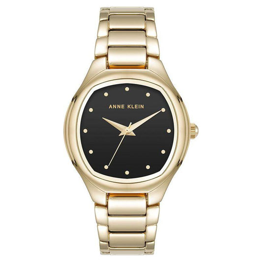Reloj Negro y Dorado Análogo de Mujer