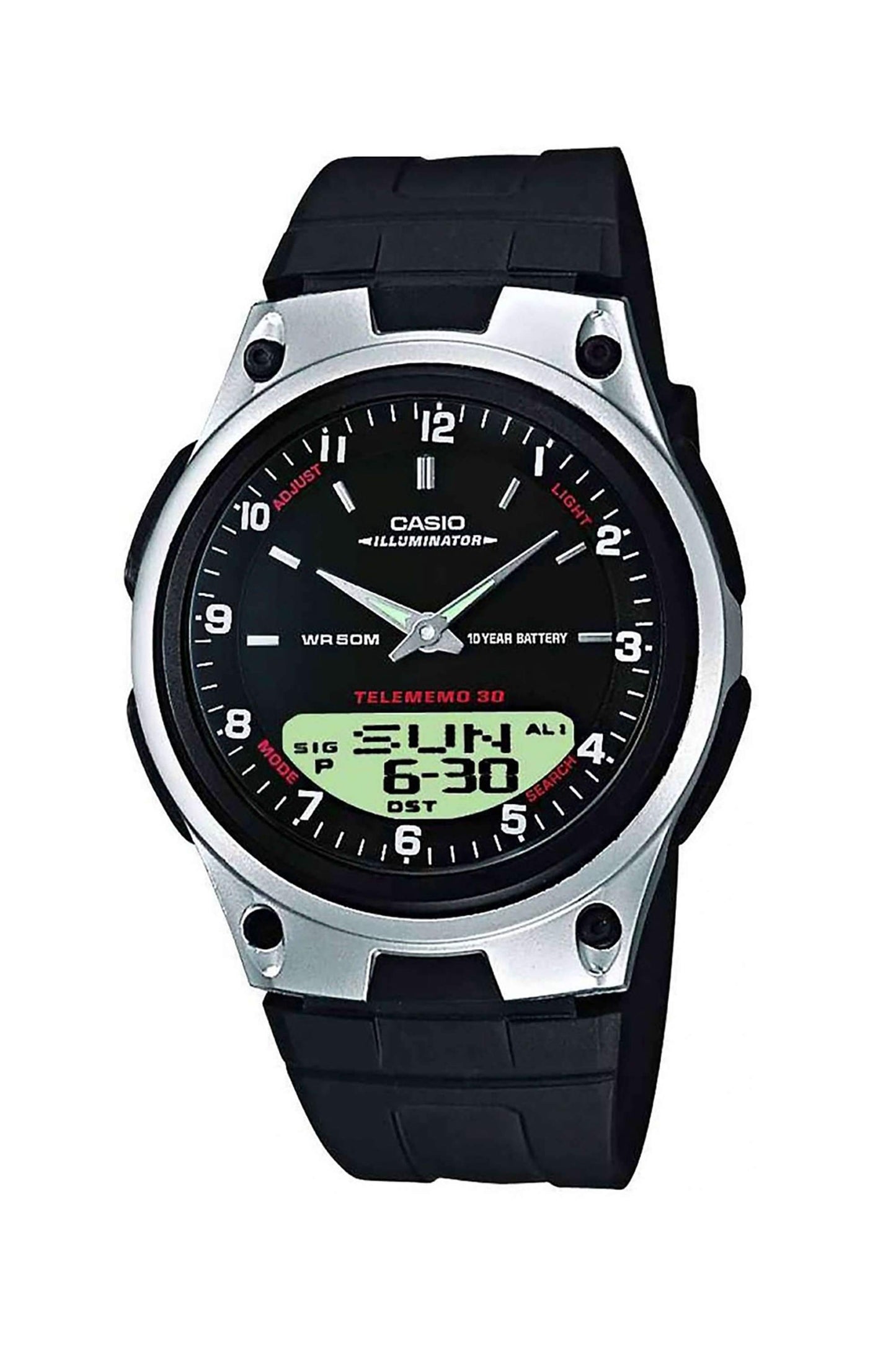 Reloj Análogo-Digital Casual Negro de Hombre