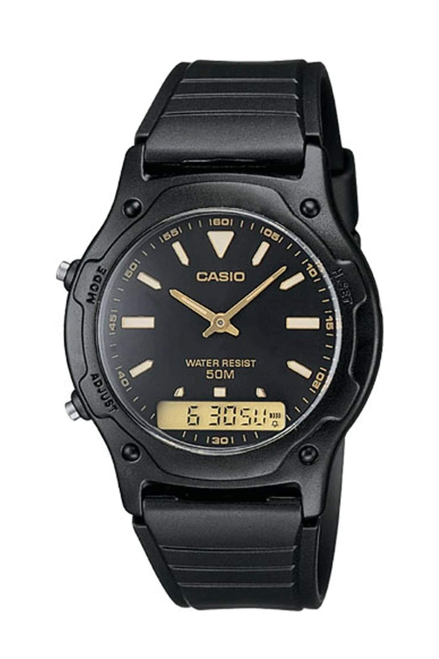 Reloj Análogo-Digital Casual Negro de Hombre