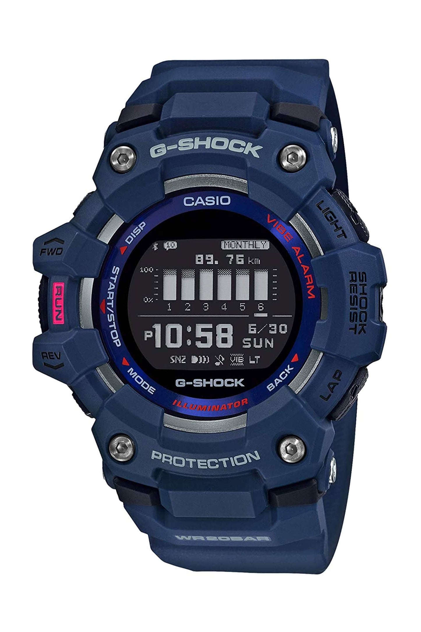 Reloj Análogo G-Squad Move Step Tracker Sport Azul de Mujer