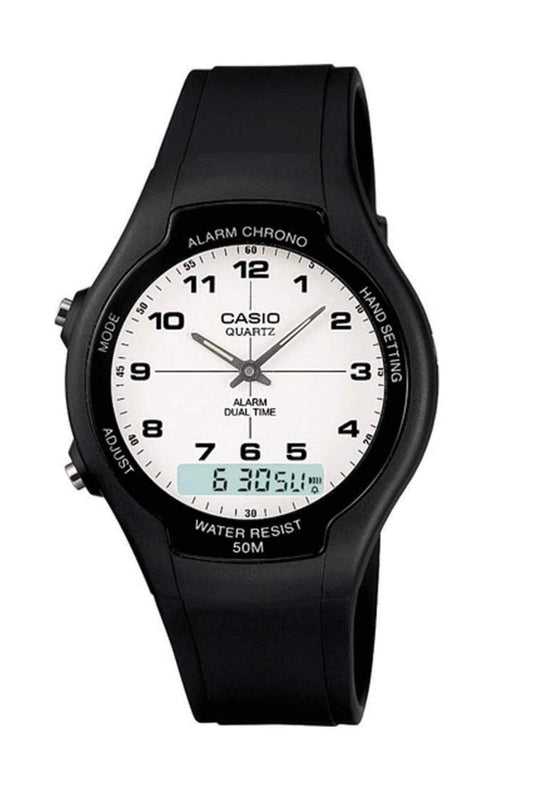 Reloj Análogo-Digital Casual Blanco de Hombre