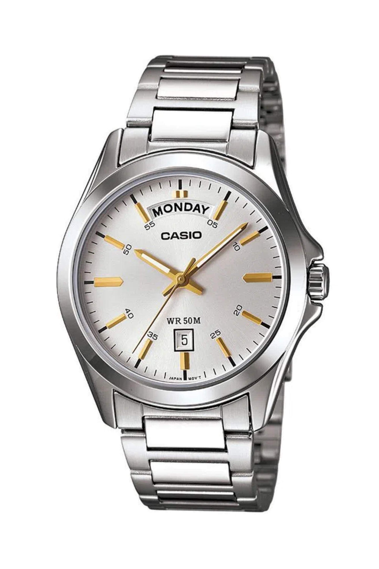 Reloj Análogo Casual Plateado de Hombre