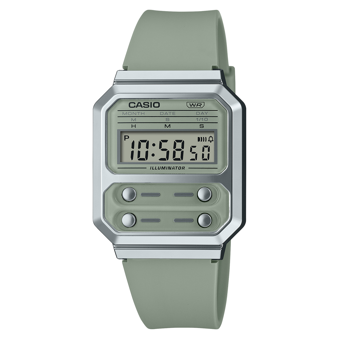 Reloj Digital Alien Vintage Plateado de Hombre