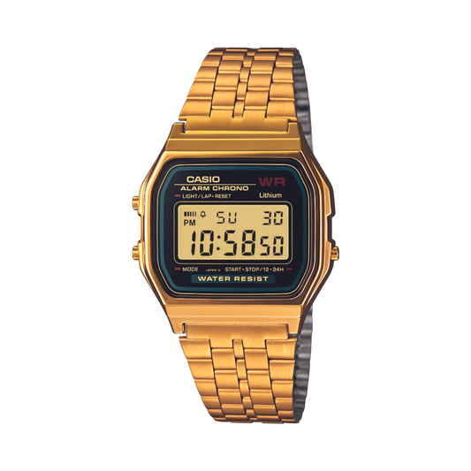 Reloj Digital Vintage Dorado de Hombre