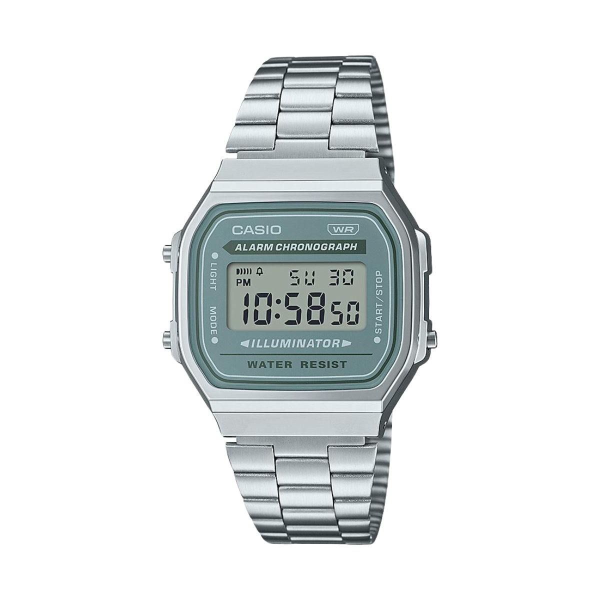 Reloj Digital Vintage Plateado de Unisex