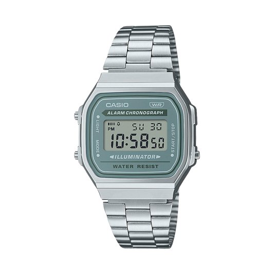 Reloj Digital Vintage Plateado de Unisex