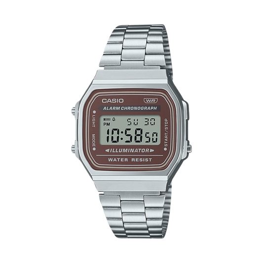 Reloj Digital Vintage Plateado de Unisex