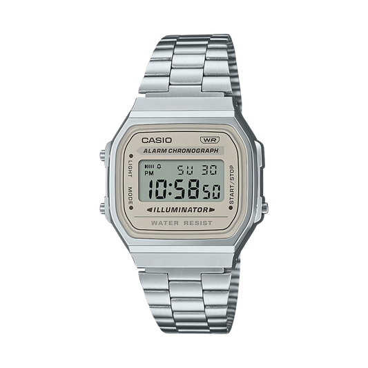 Reloj Digital Vintage Plateado de Unisex