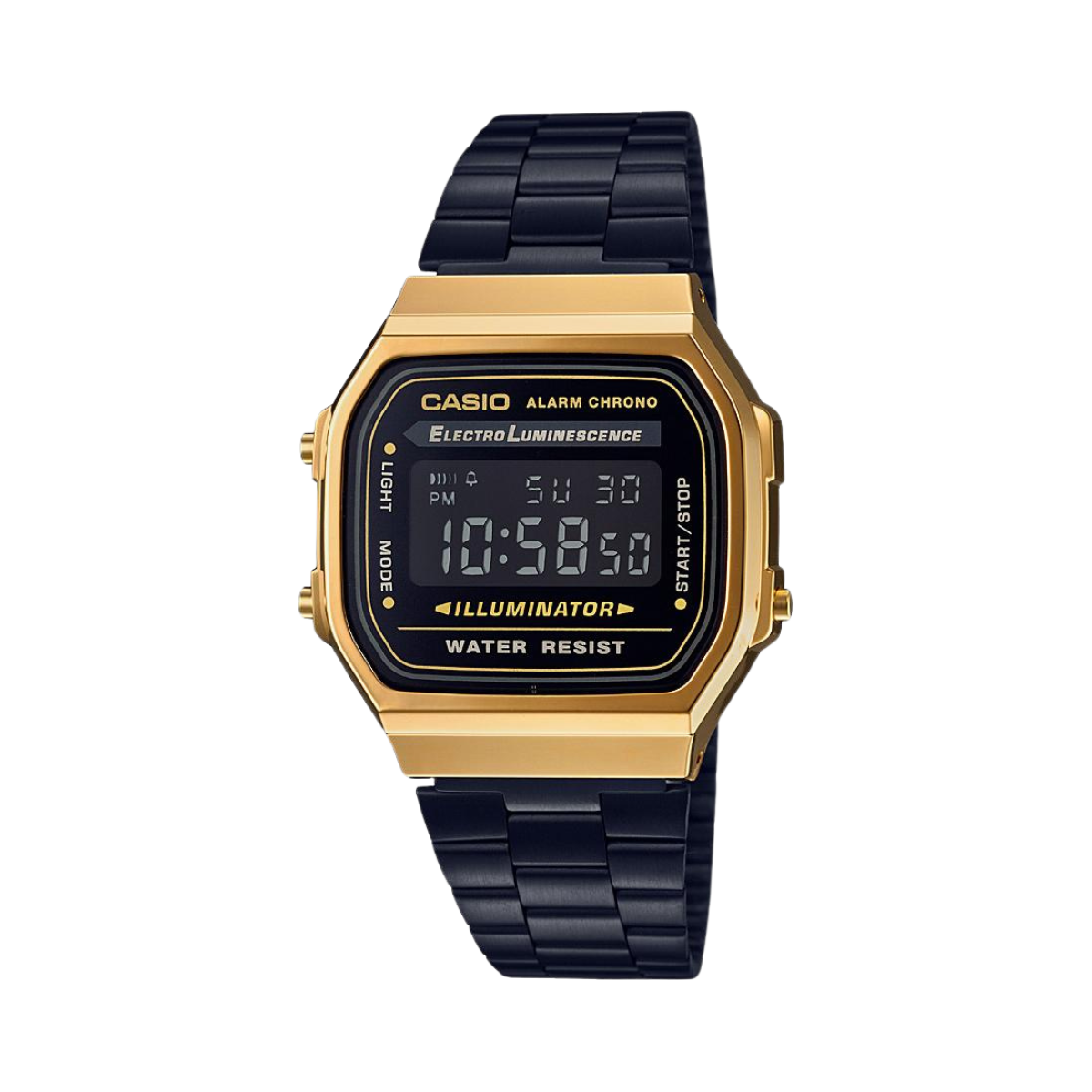 Reloj Digital Illuminator Vintage Dorado de Hombre