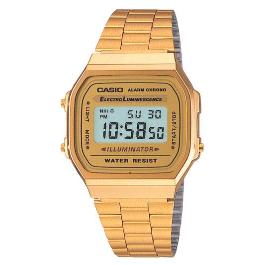 Reloj Digital Illuminator Vintage Dorado de Hombre