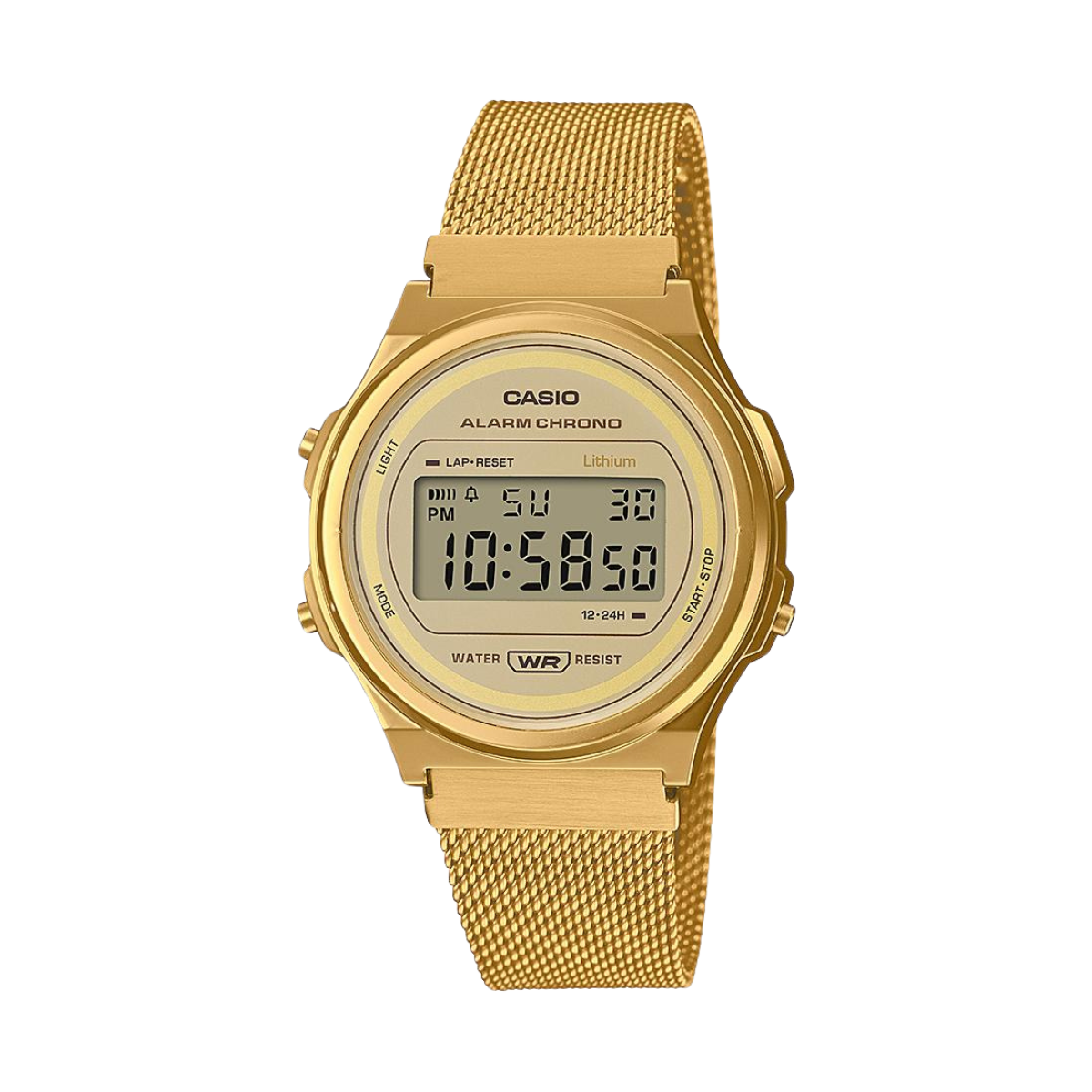 Reloj Digital Vintage Dorado de Hombre