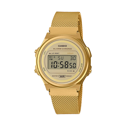 Reloj Digital Vintage Dorado de Hombre