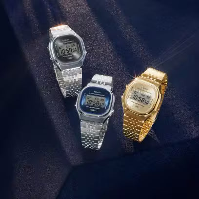 Reloj Digital Vintage Dorado Unisex