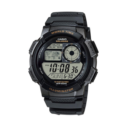 Reloj Digital Illuminator World Time Sport Gris de Hombre