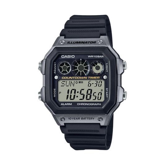 Reloj Digital Illuminator Casual Gris de Hombre