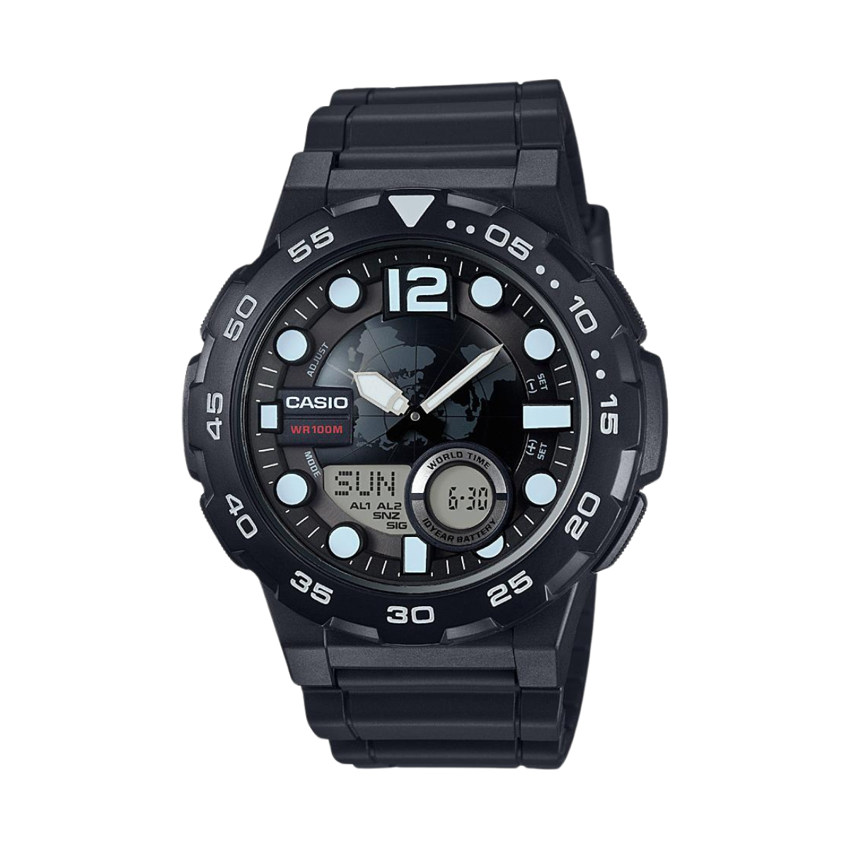 Reloj Análogo Casual Negro de Hombre