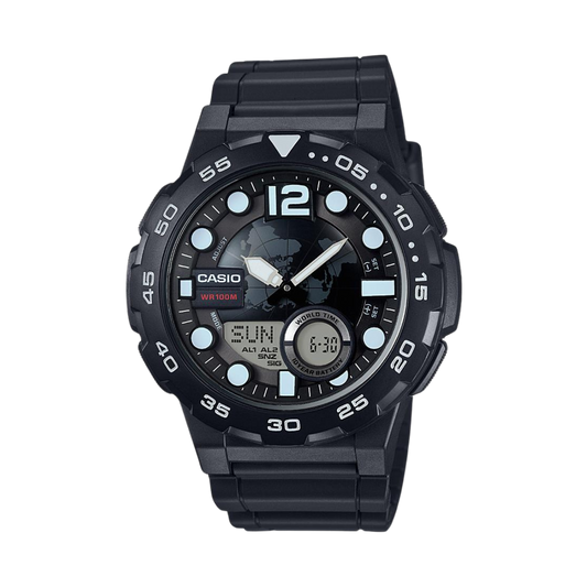 Reloj Análogo Casual Negro de Hombre