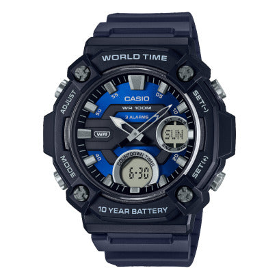 Reloj Análogo-Digital World Time Sport Negro de Hombre